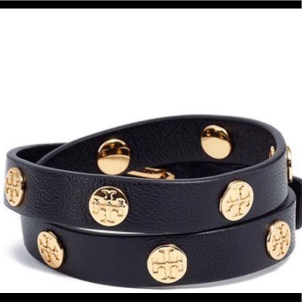 Tory Burch Leather Logo Bracelet